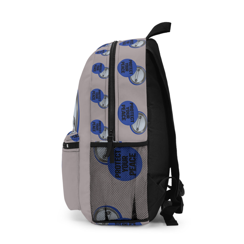 Backpack — 'Protect Your Peace' Button Print Backpack