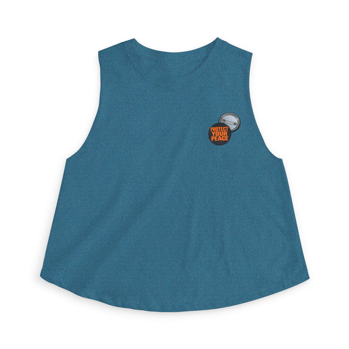 Women's Crop Top — 'Good Vibes Only' Mini Pin Graphic