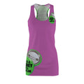 Racerback Dress - 'Life Is a Journey Not a Finish Line' Inspirational Button pin graphic.
