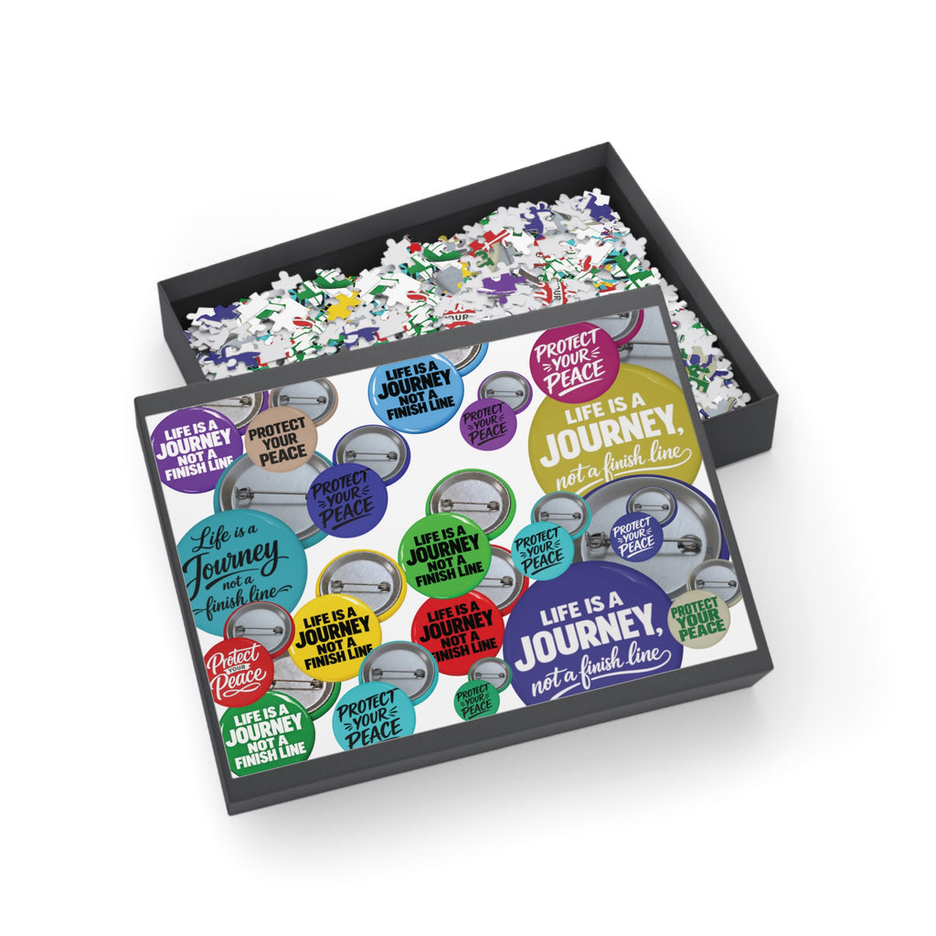 Motivational Puzzle — "Life Is a Journey, Not a Finish Line" 500–1000 Piece Jigsaw