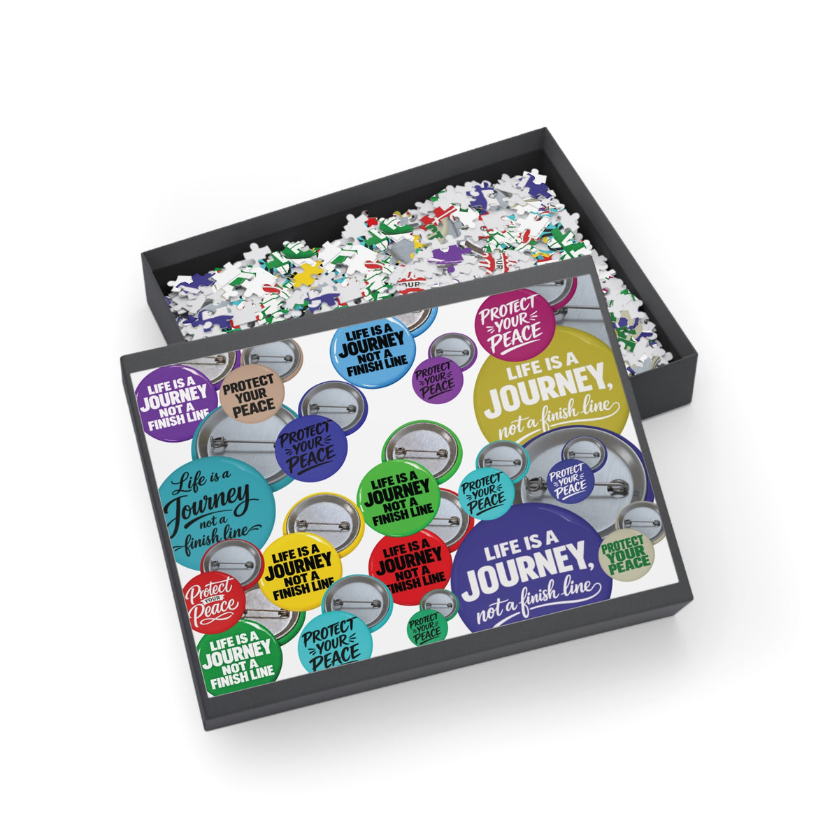 Motivational Puzzle — "Life Is a Journey, Not a Finish Line" 500–1000 Piece Jigsaw