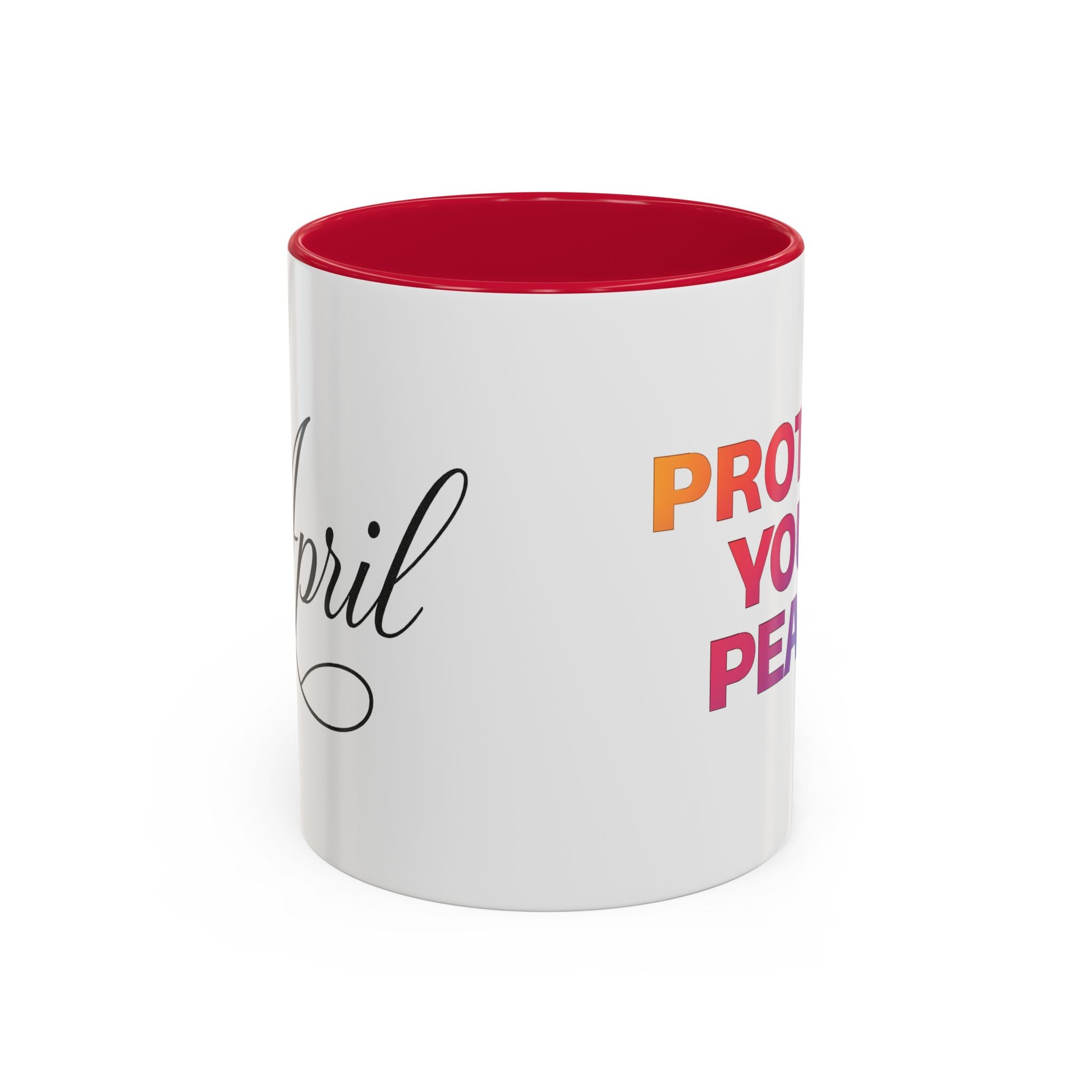 Protect Your Peace Colorful Mug — Inspirational Coffee Cup (11oz/15oz)