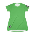 Green T-Shirt Dress graphic design I have a sound mind, sleeve protect your peace graphic design.