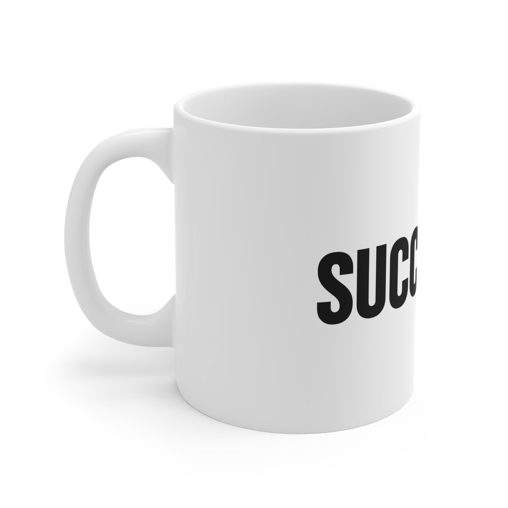 Successful Mug — Bold Black Typography Motivational Coffee Cup