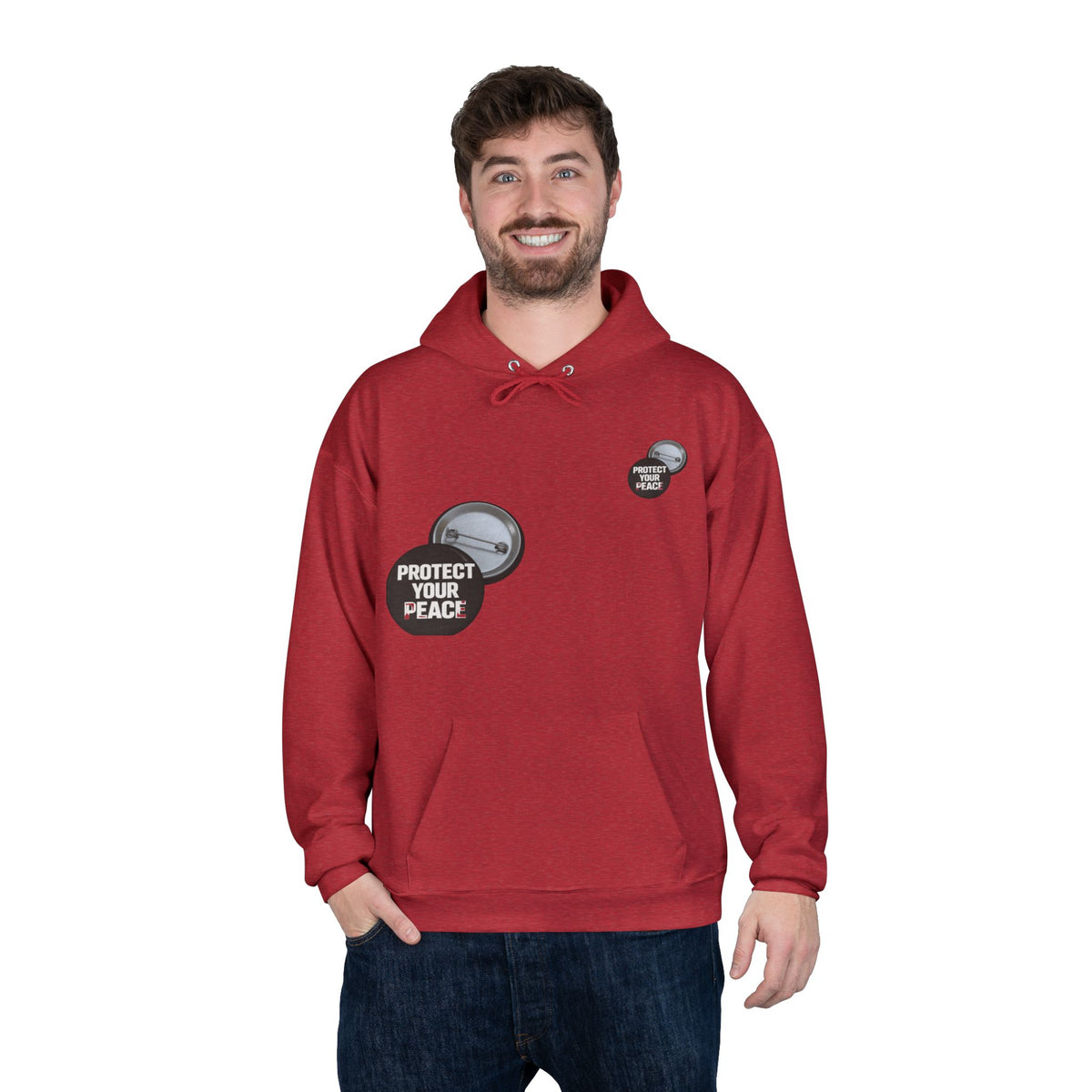 Protect Your Peace Hoodie — Minimal Badge Graphic Pullover