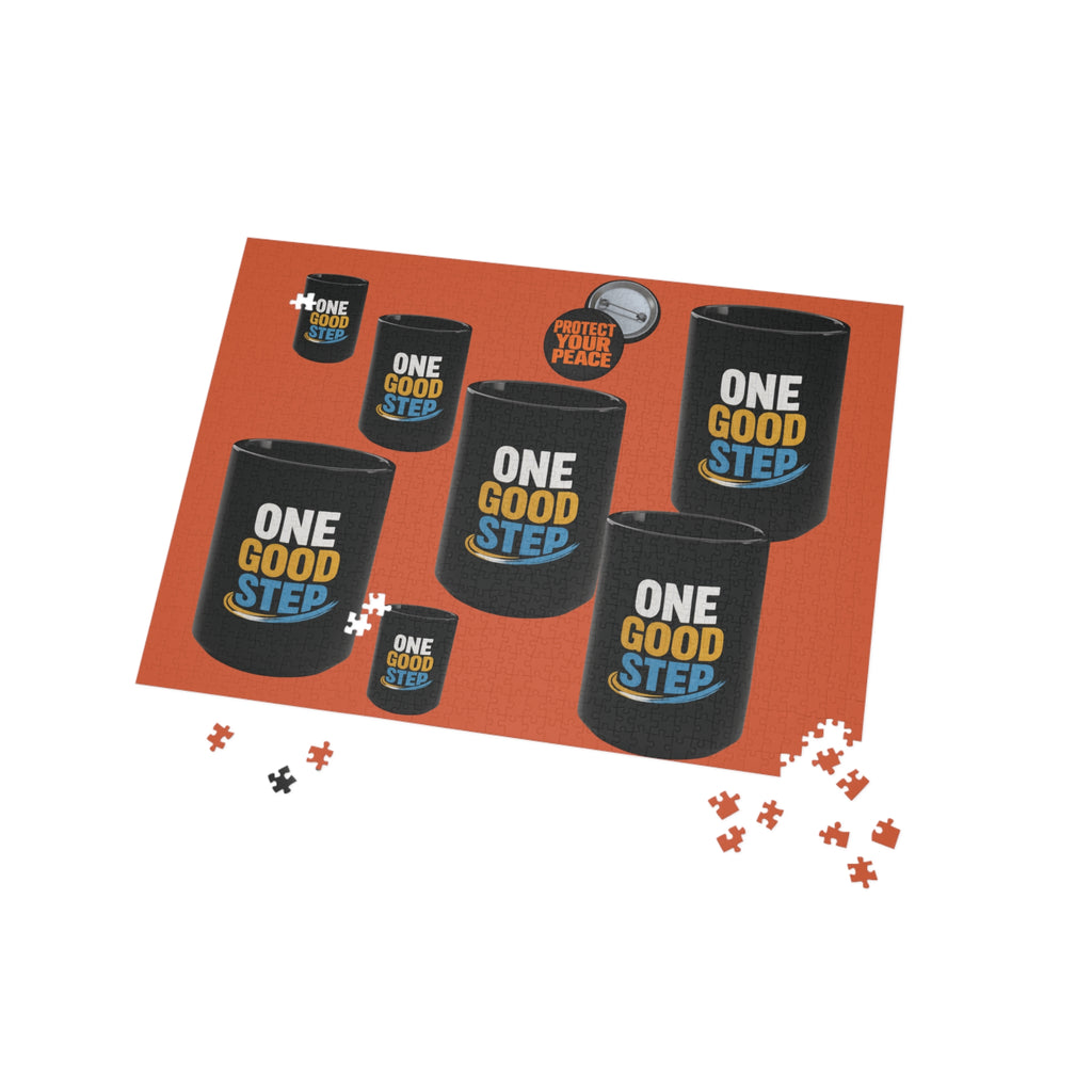 One Good Step Logo Puzzle — Motivational Branded Jigsaw (96–1000 pcs)
