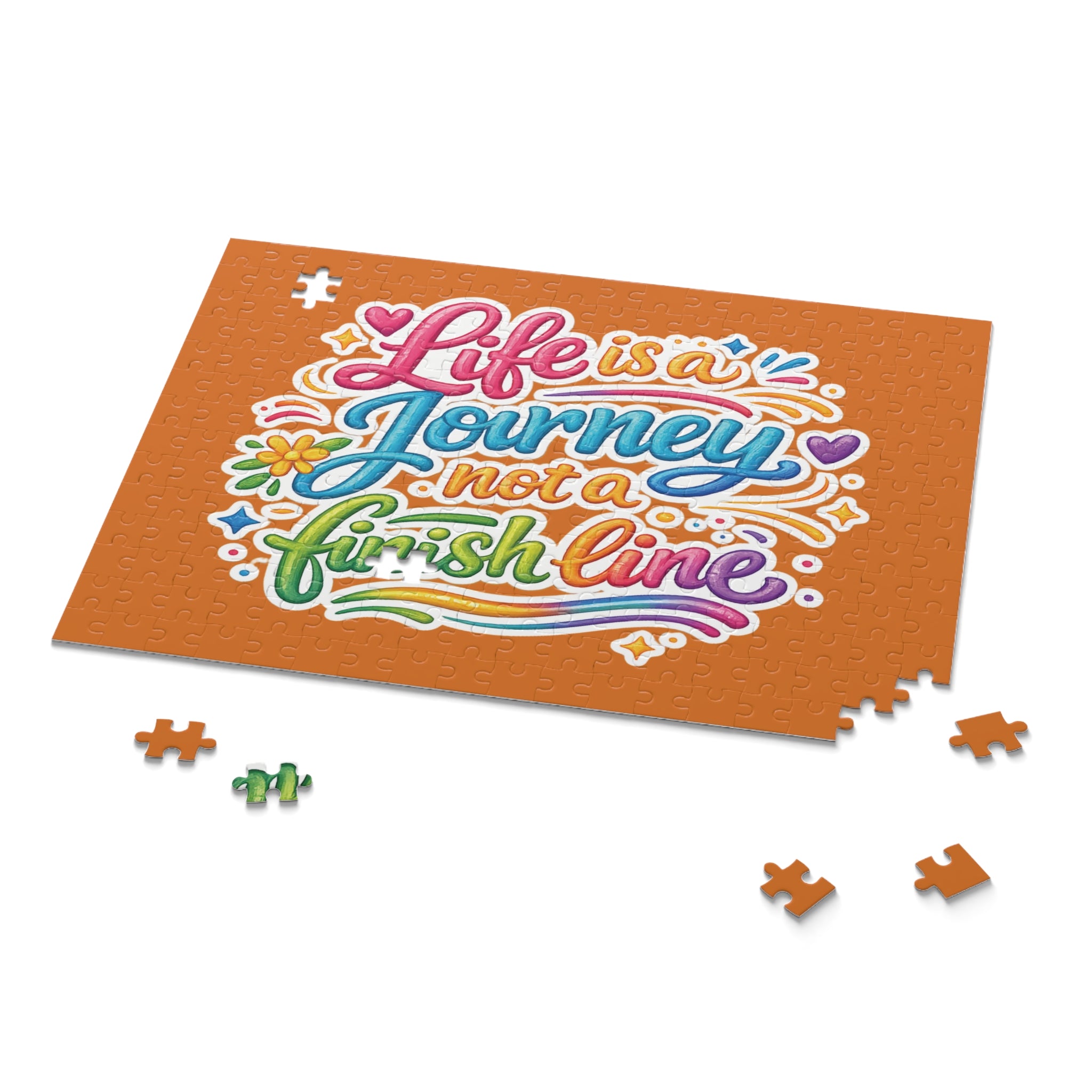 Inspirational 'Life Is a Journey, Not a Finish Line' Jigsaw Puzzle