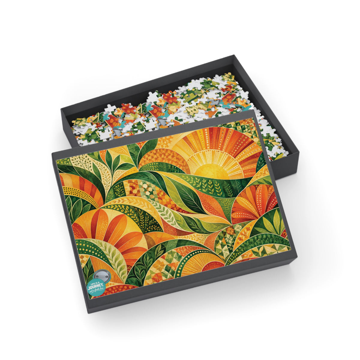 Sunburst Garden Puzzle — Vibrant Floral 96/252/500/1000‑Piece Jigsaw