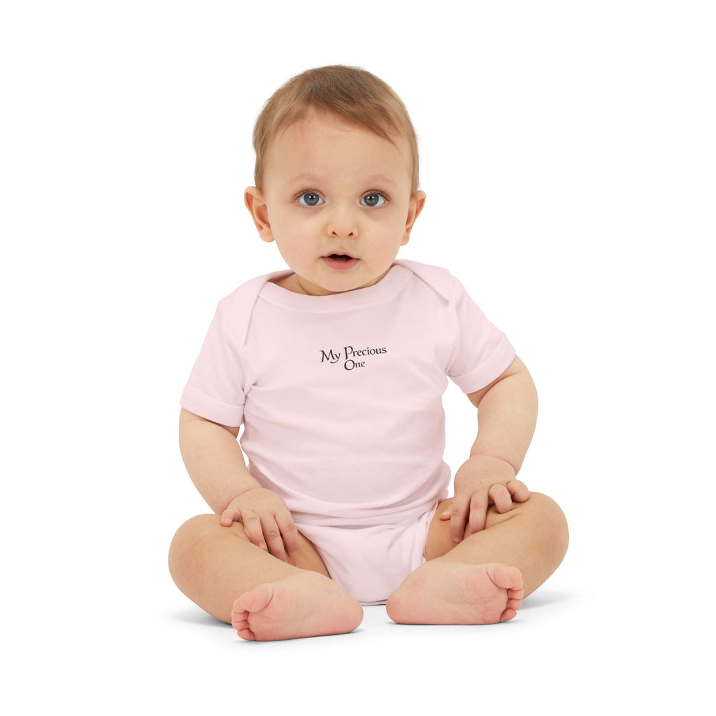 Minimal 'My Favorite' Infant Onesie – Soft White Baby Bodysuit
