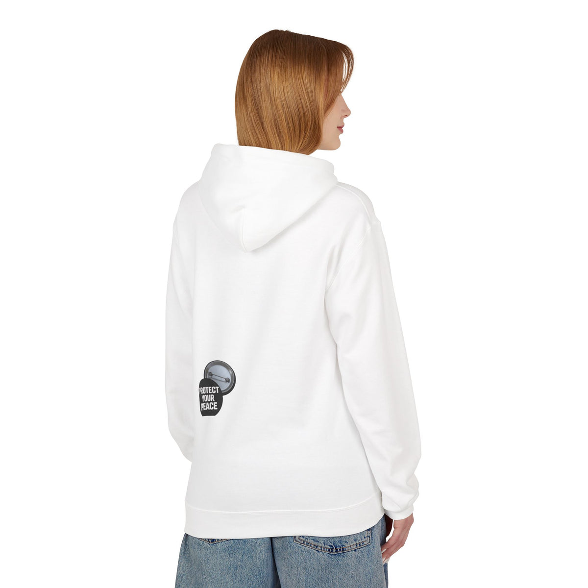 Protect Your Peace Hoodie — Minimal Bubble Logo Relaxed Pullover