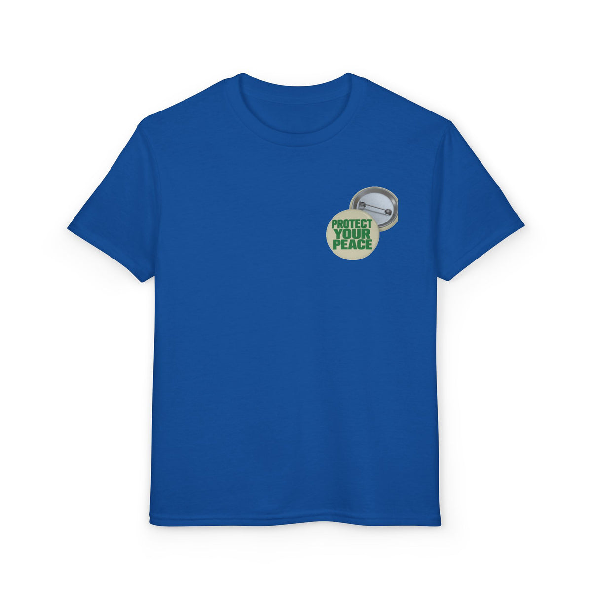 Youth T-Shirt — "Protect Your Peace" Button Graphic