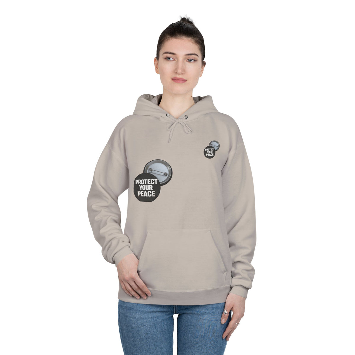 Protect Your Peace Hoodie — Minimal Badge Graphic Pullover