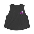 Crop Top — Small Purple 'Good Vibes' Pin Graphic