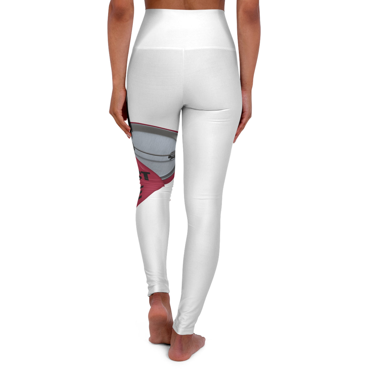 High-Waisted Yoga Leggings — 'Protect Your Peace' circular Graphic