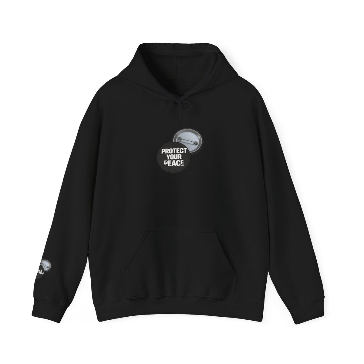 Hoodie graphic  and arm graphic design  protect your peace.