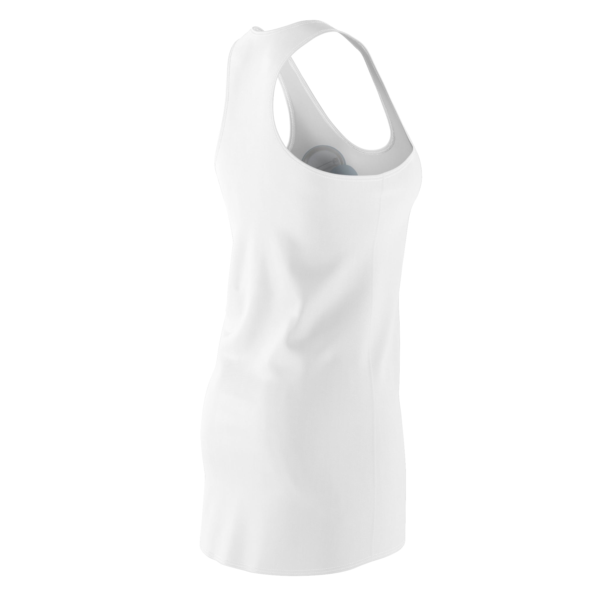 Racerback Dress — 'Protect Your Peace' Pocket Badge Tank Dress for Women
