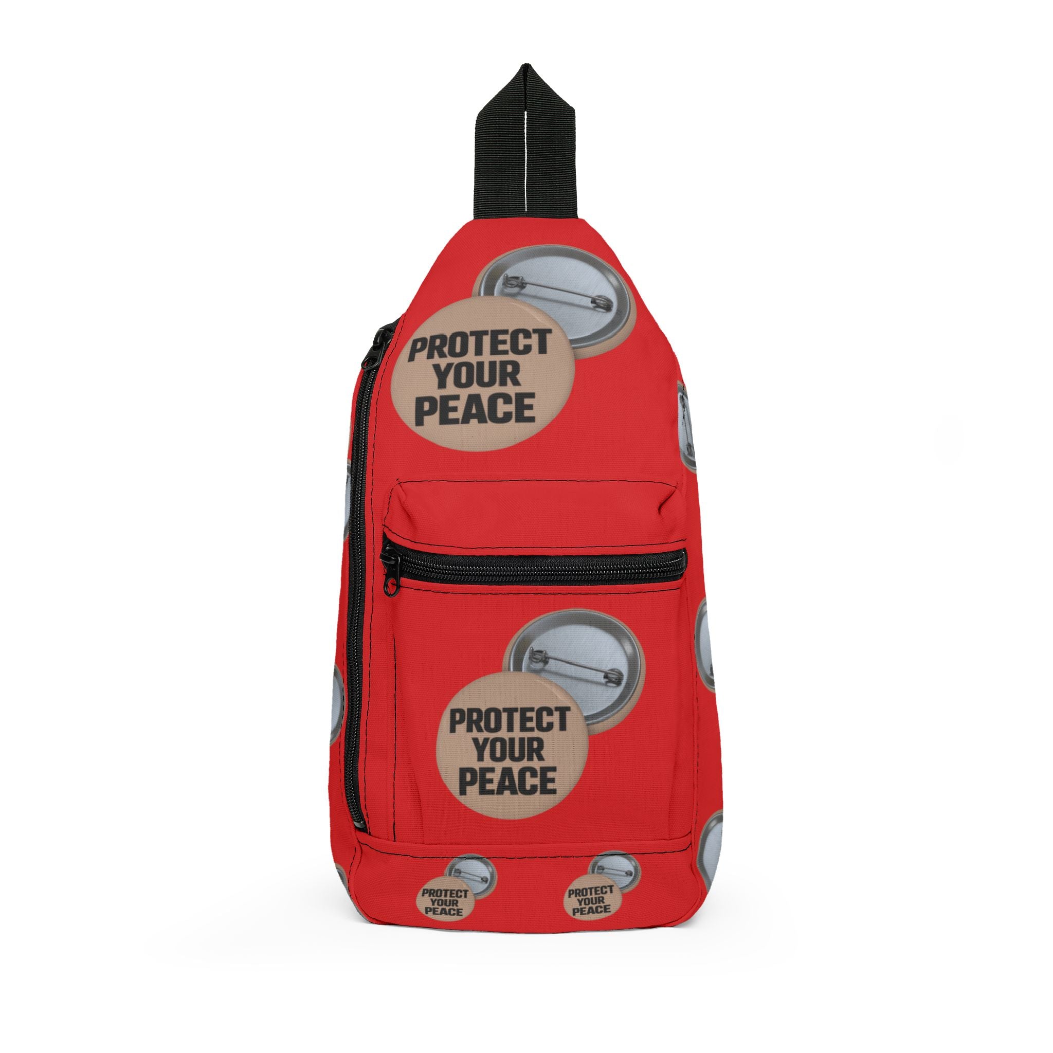 Protect Your Peace Sling Bag — Red Anti-Stress Everyday Crossbody