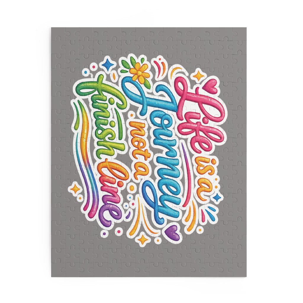 Puzzle — "Life is a Journey, Not a Finish Line" Colorful Inspirational Jigsaw