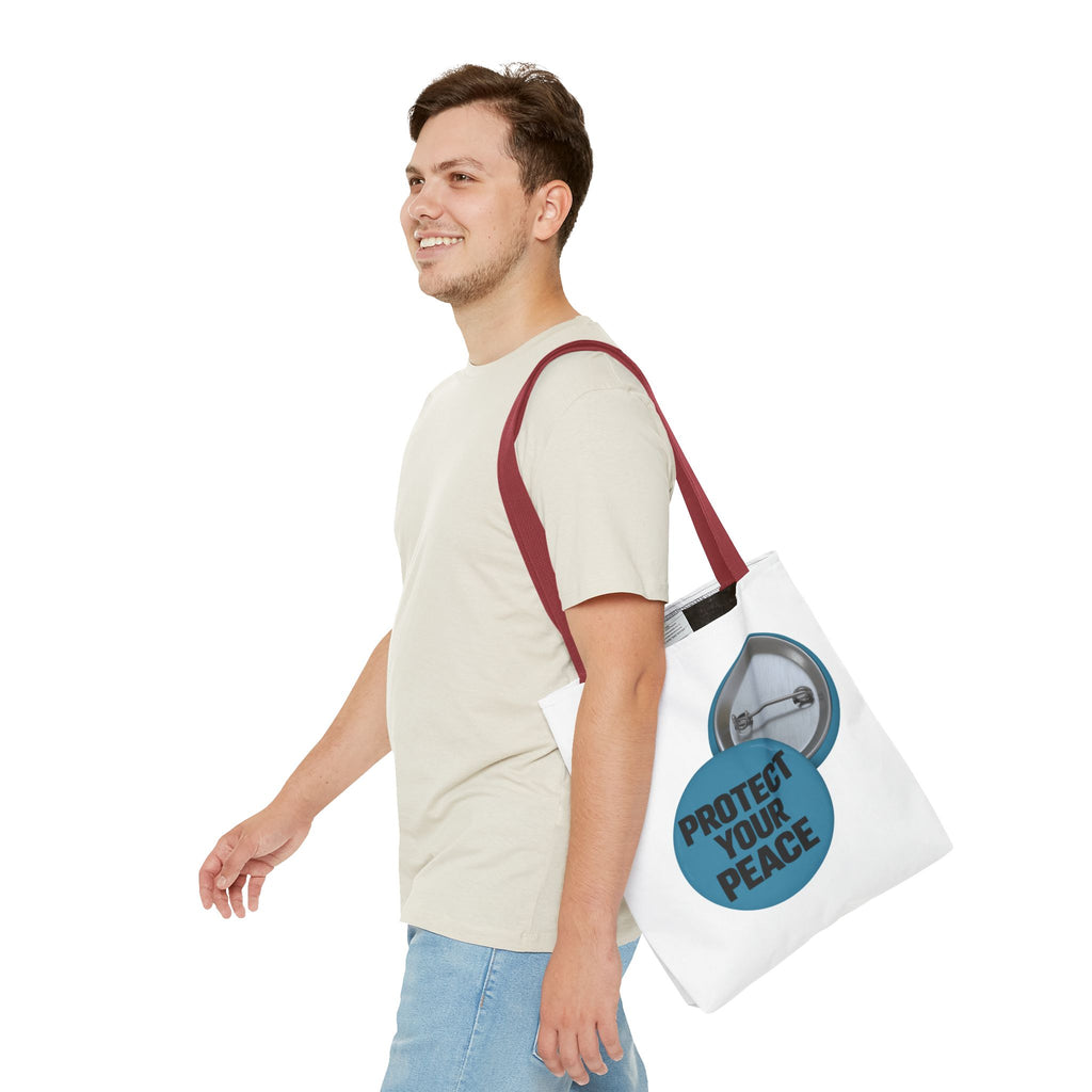 Protect Your Peace Tote Bag - Inspirational Everyday Canvas Shopper
