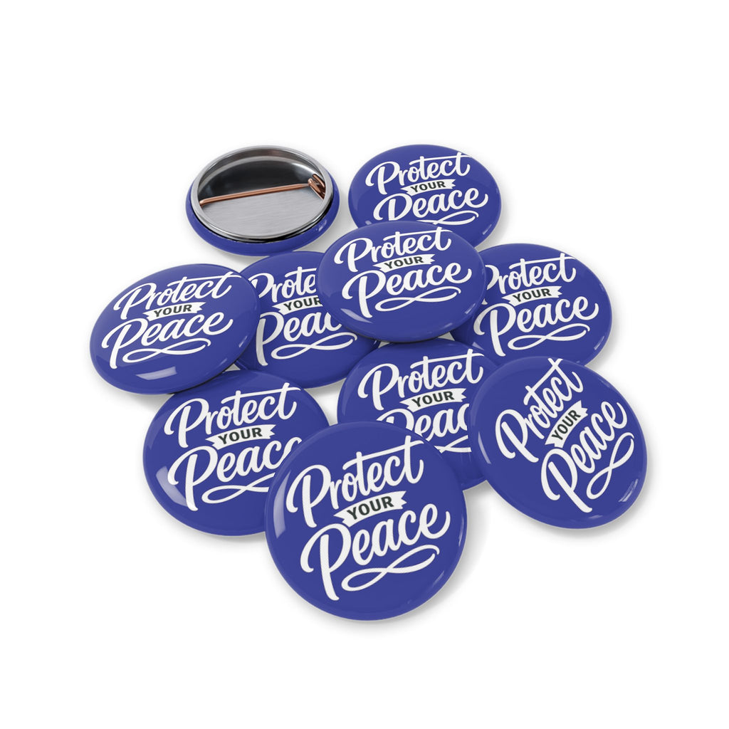 Protect Your Peace Round Pin – Inspirational Mental Wellness Button