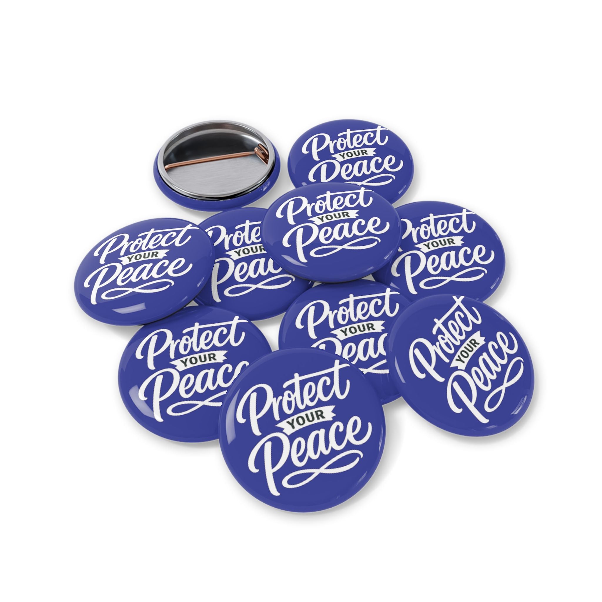 Protect Your Peace Round Pin – Inspirational Mental Wellness Button