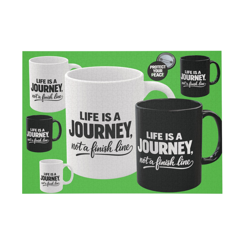 Journey Quote Puzzle — "Life Is a Journey, Not a Finish Line" Jigsaw