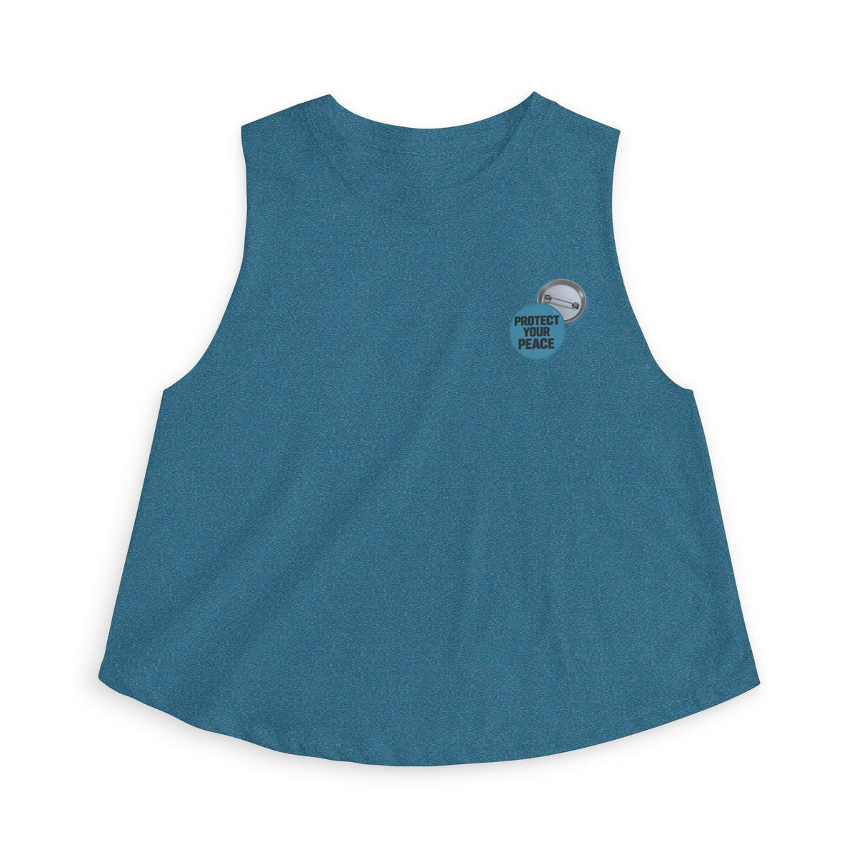 Women's Crop Top - Retro Blue Badge Graphic 'No Bad Days' Tank