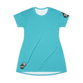 Turquoise T-Shirt Dress graphic design I have a sound mind and sleave graphic protect your peace.