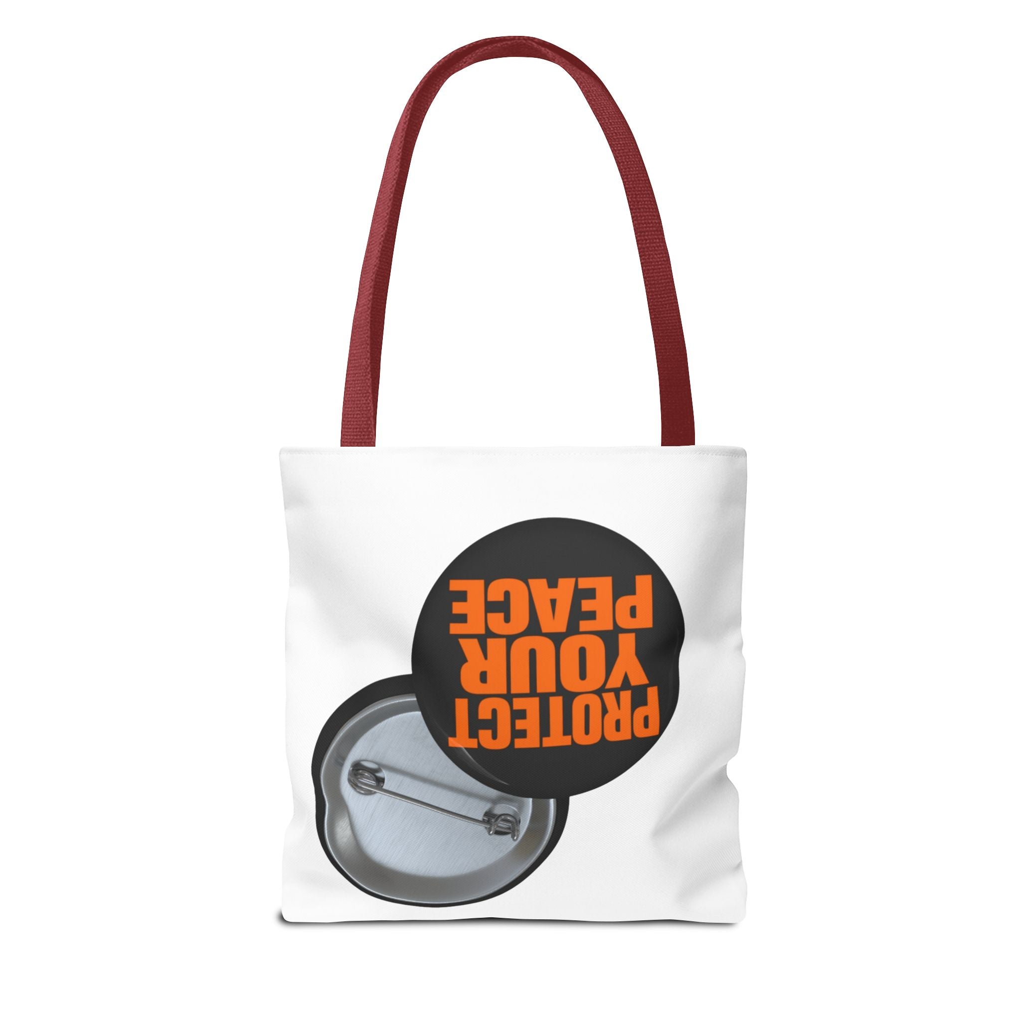 Tote Bag — Protect Your Peace Button Print Canvas Tote