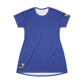 Royal Blue T-Shirt Dress graphic design I have a sound mind graphic sleeve protect your peace.
