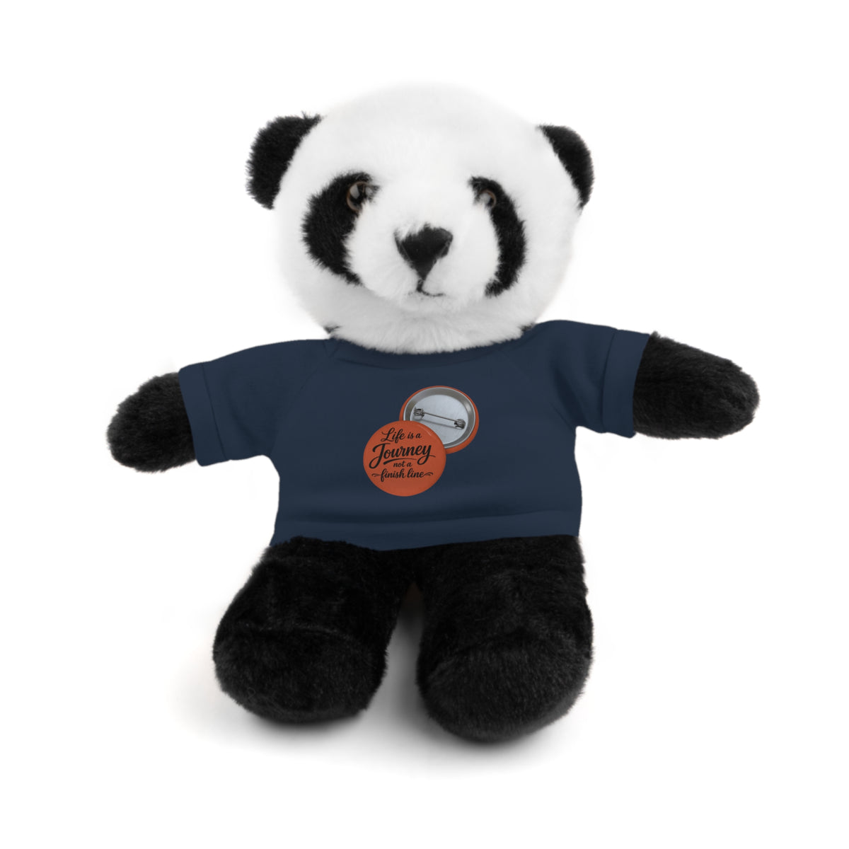 Life is a journey not a finish line. Plush Teddy Bear with Printed Tee — Cute Personalized Gift for Kids & Couples