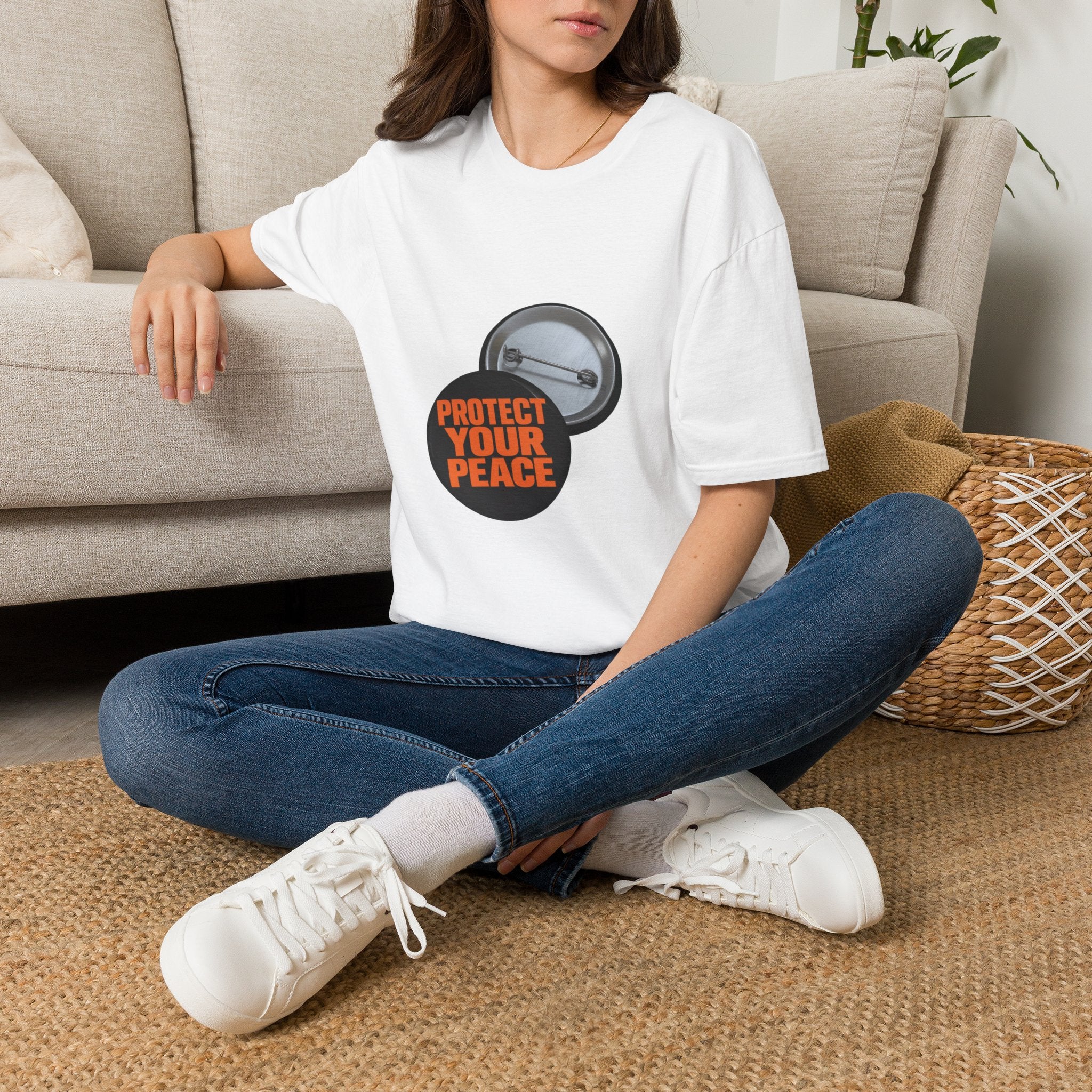 Protect Your Peace T-Shirt — Graphic Button Design