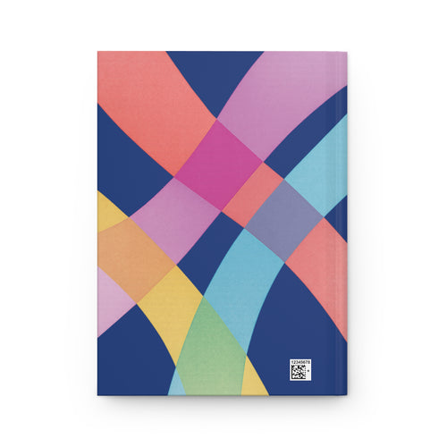 Colorful Woven Pattern Hardcover Journal — Prayer Hands Accent