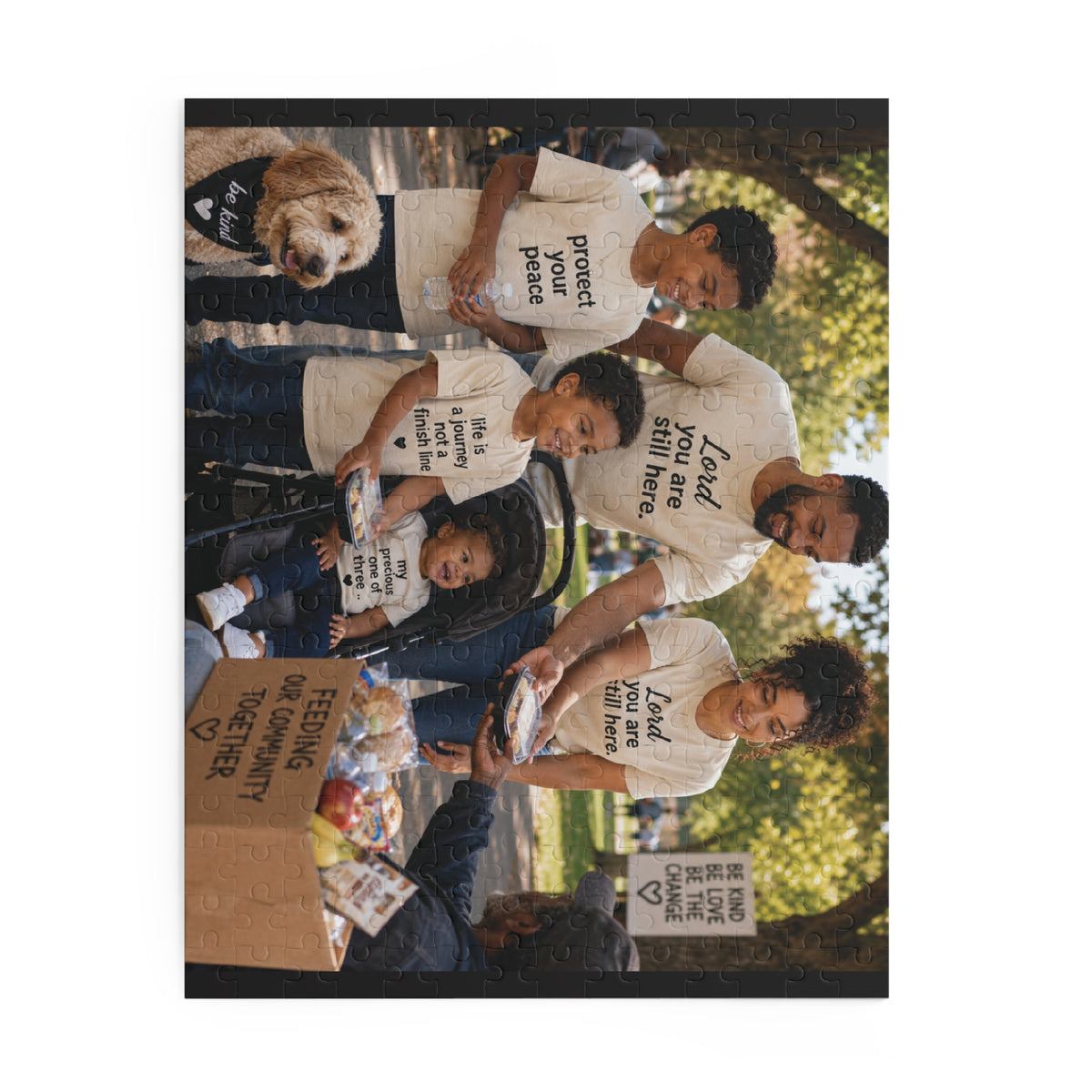 Family Volunteer Puzzle — "Feeding Our Community Together" 500-Piece Jigsaw