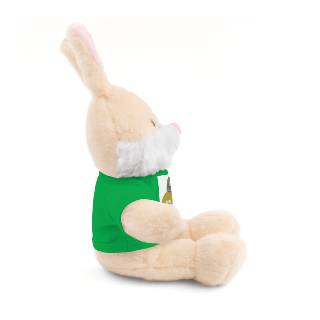 Cute Brown Teddy Bear with 'Life Is a Journey not a finish line.' Tee — Plush Gift for Kids & Travelers