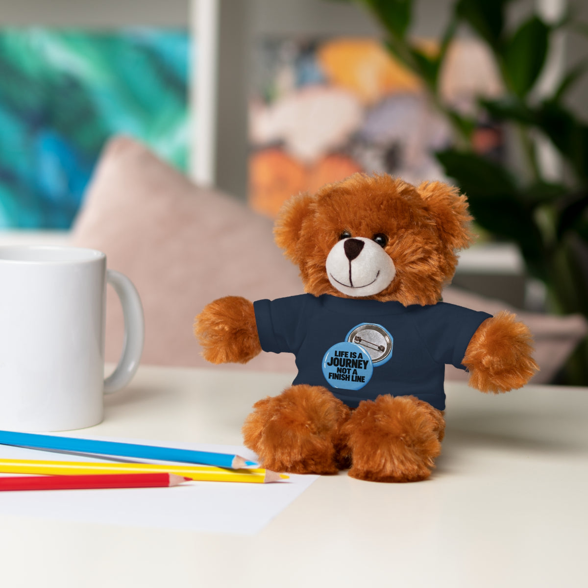 Plush Teddy Bear with Custom Tee — Cute Gift for Kids & Romantic Occasions