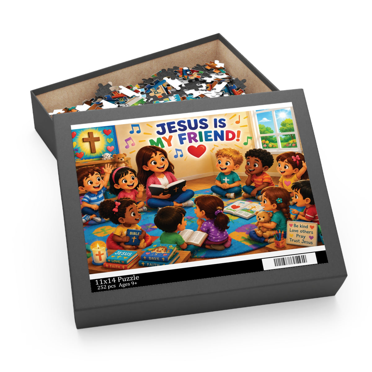 Children’s Jesus Is My Friend Puzzle — Christian Kids 120/252/500-Piece Faith Puzzle