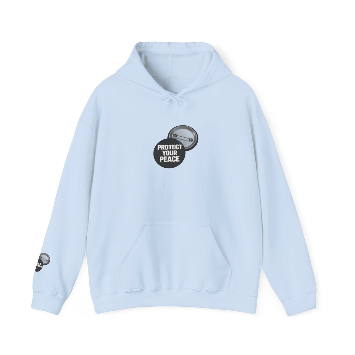 Hoodie graphic  and arm graphic design  protect your peace.