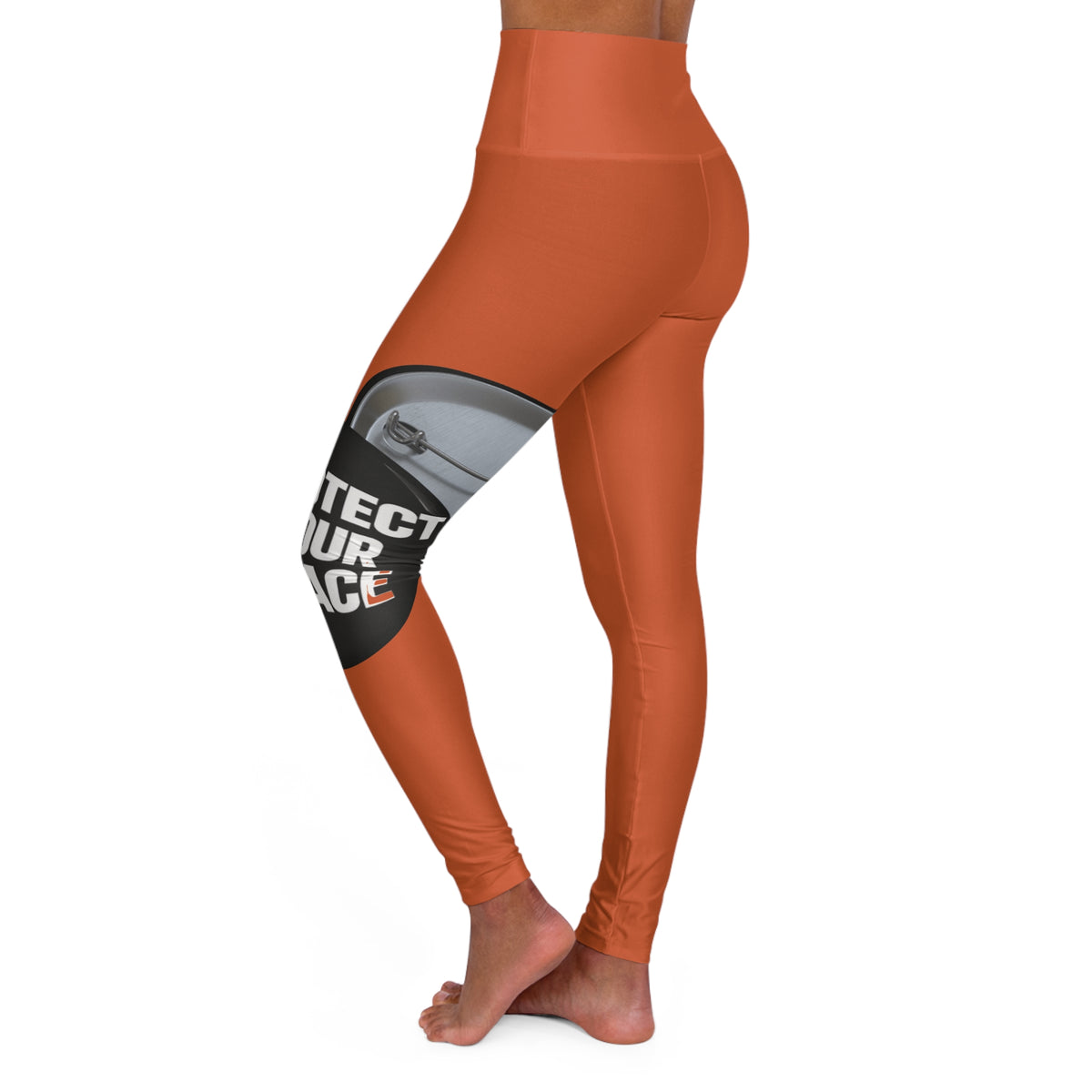 Yoga Leggings — "Protect Your Peace" High-Waist Fitness Leggings