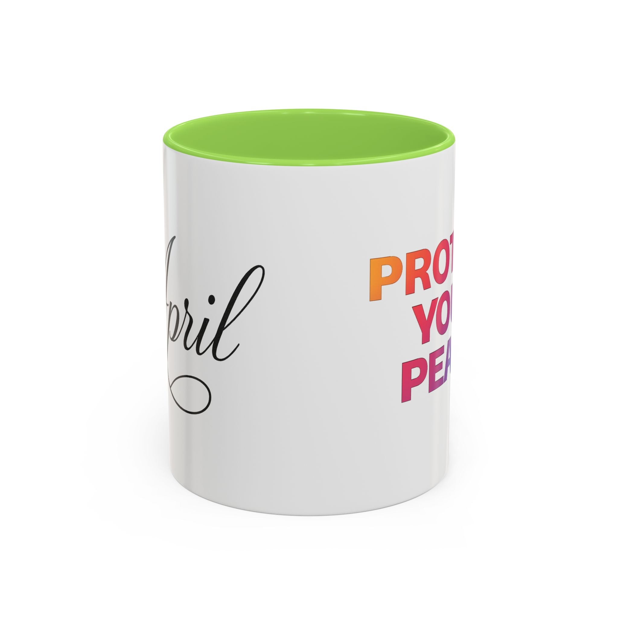 Protect Your Peace Colorful Mug — Inspirational Coffee Cup (11oz/15oz)