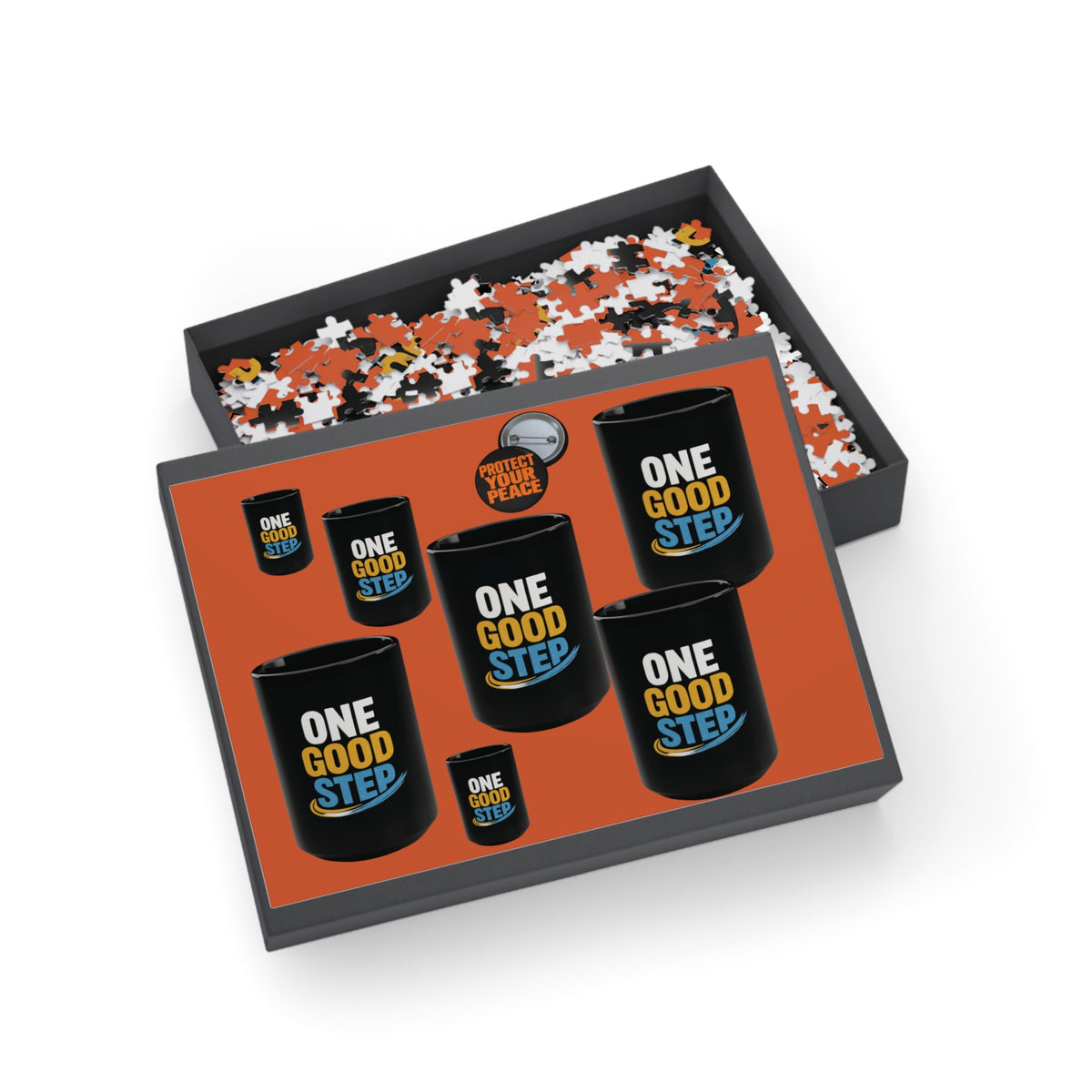 One Good Step Logo Puzzle — Motivational Branded Jigsaw (96–1000 pcs)