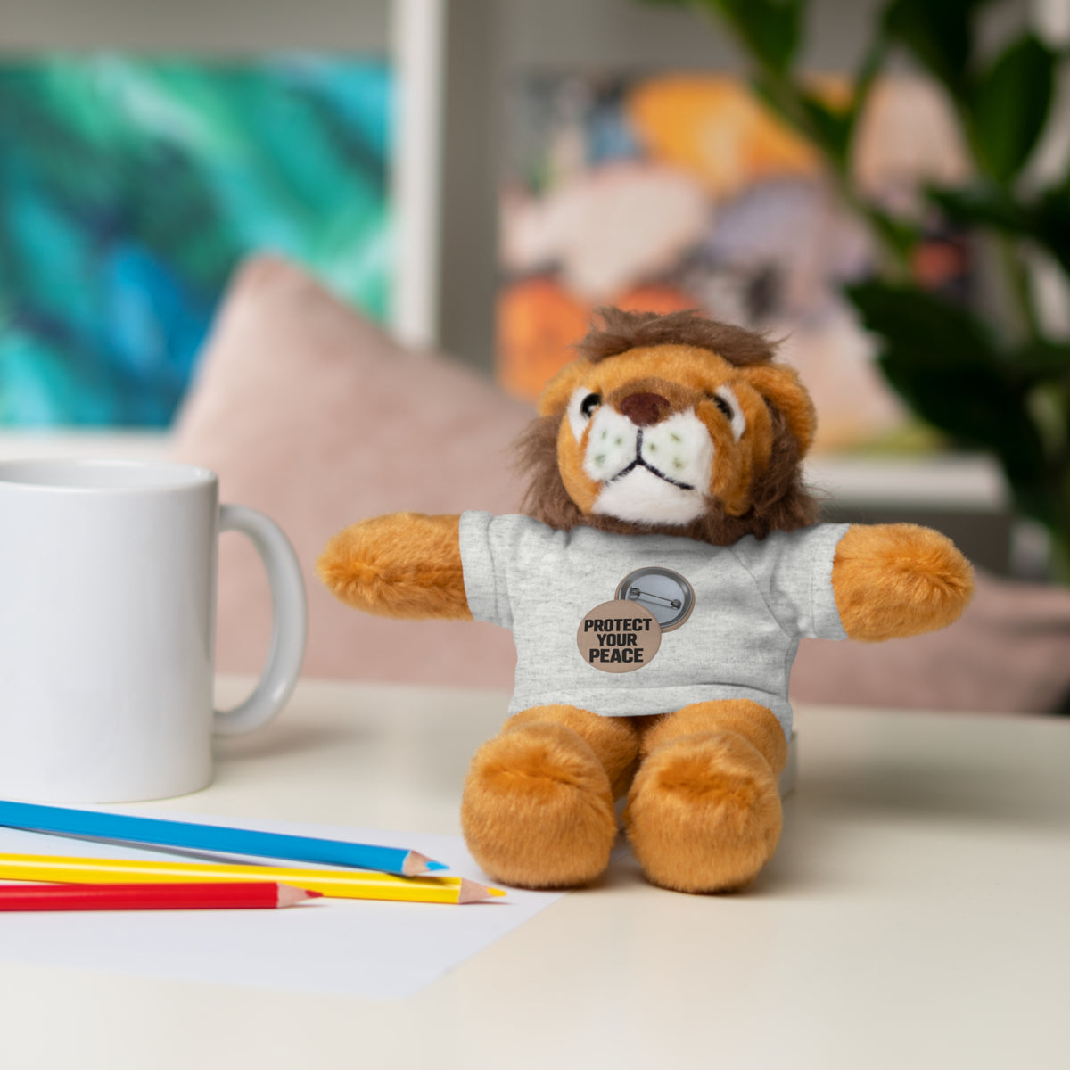 Protect Your Peace Teddy Bear — Plush Stuffed Animal with Tee