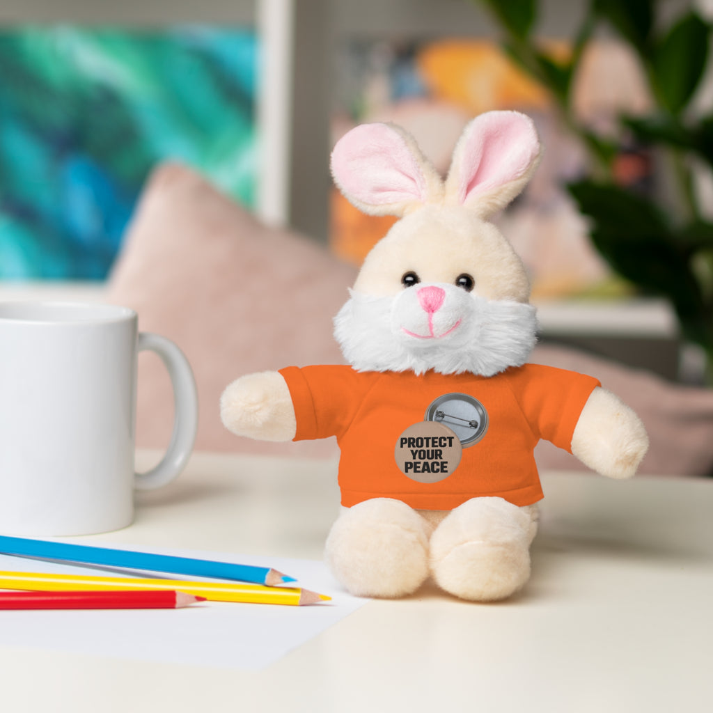 Protect Your Peace Teddy Bear — Plush Stuffed Animal with Tee