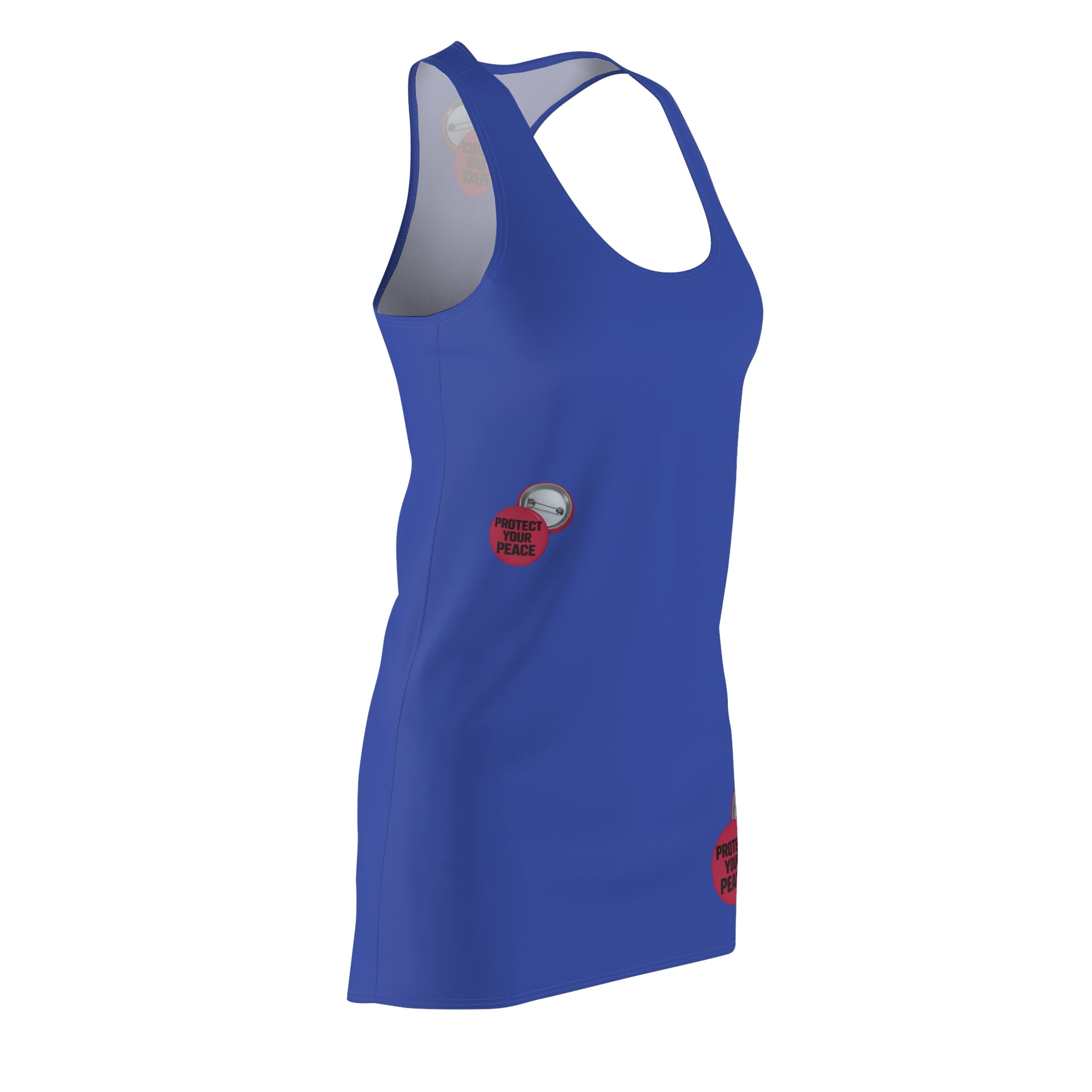 Racerback Dress — 'Protect Your Peace' Minimal Badge Design