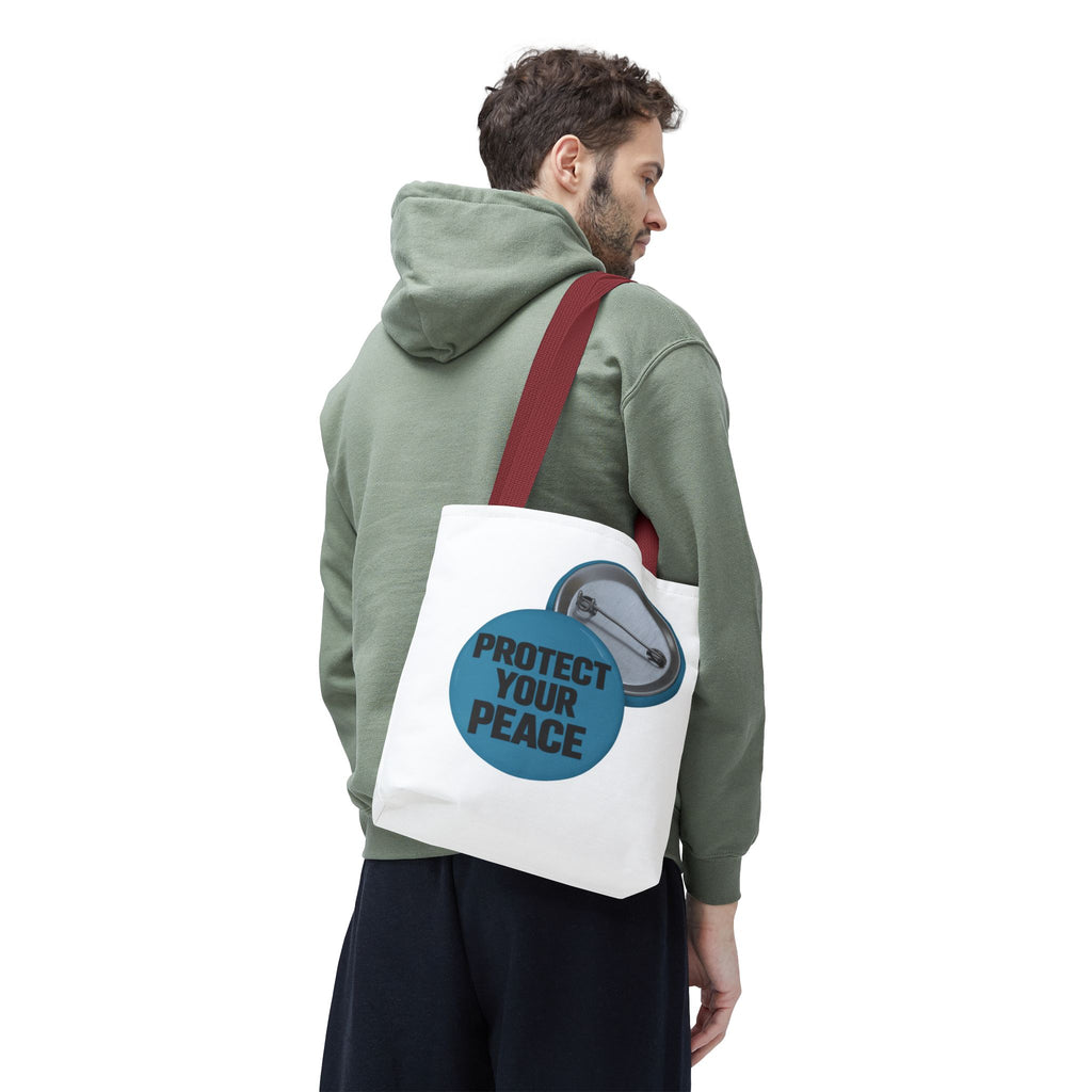 Protect Your Peace Tote Bag - Inspirational Everyday Canvas Shopper