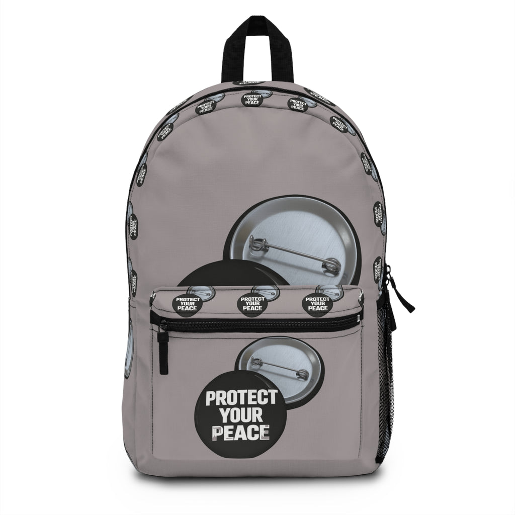 Protect Your Peace Backpack — Badge Print Travel & School Bag
