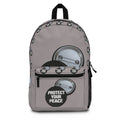 Protect Your Peace Backpack — Badge Print Travel & School Bag