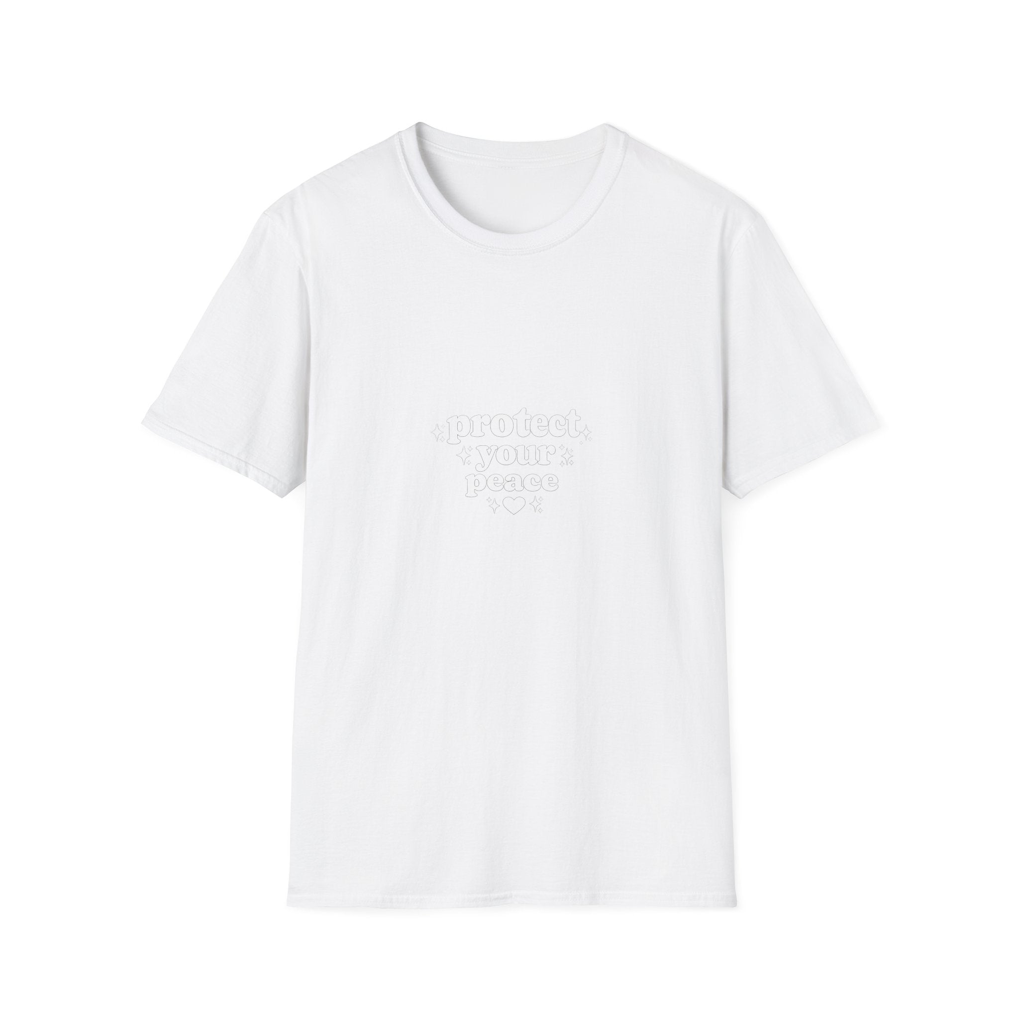Protect Your Peace T-Shirt — Minimalist Embroidered Self-Care Tee