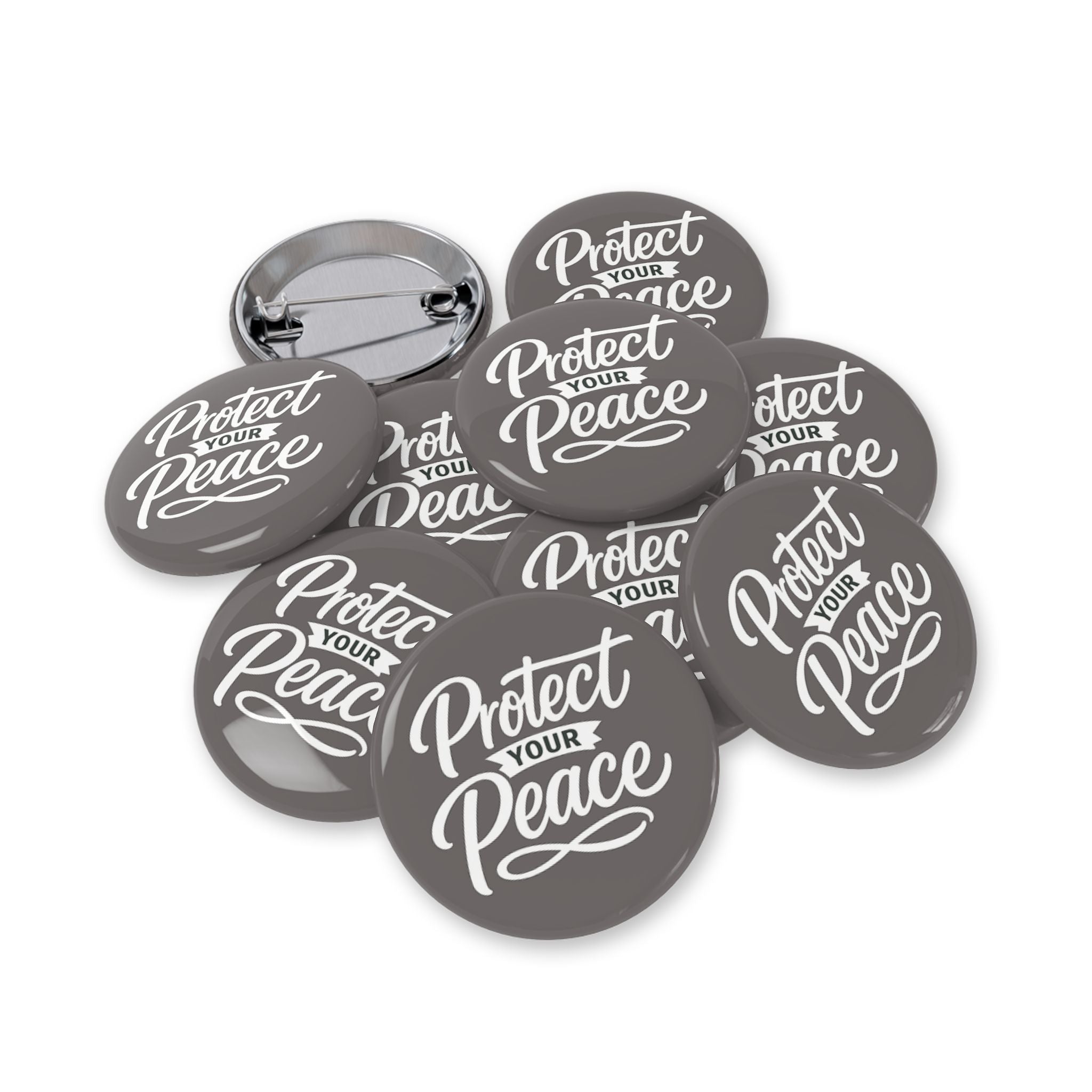 Protect Your Peace Pin — Round Motivational Button for Jackets, Bags & Gifts