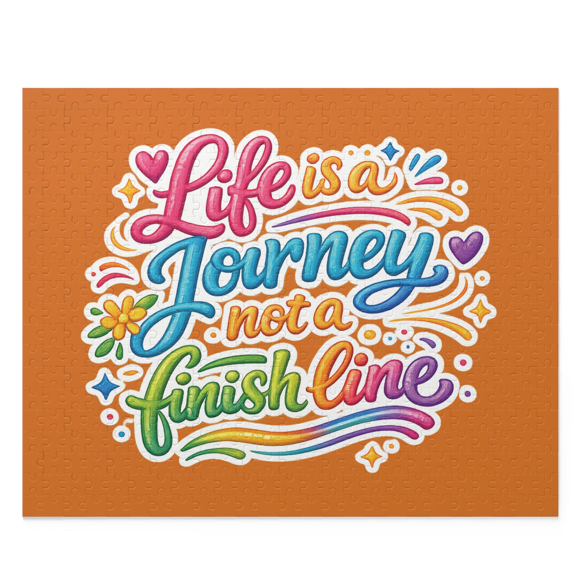 Inspirational 'Life Is a Journey, Not a Finish Line' Jigsaw Puzzle